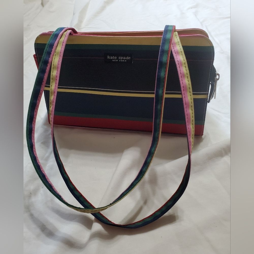 Kate Spade Medium Size Striped Purse Handbag